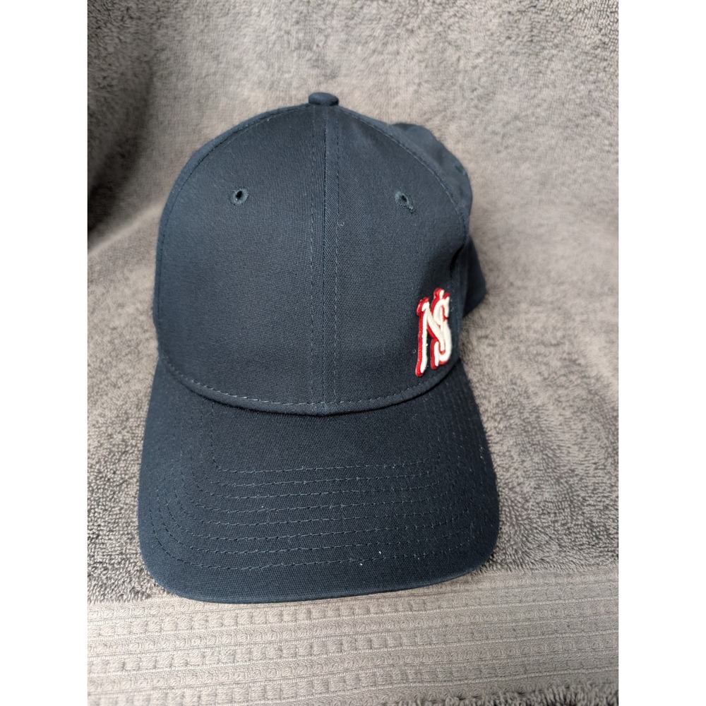 New Era 39THIRTY Navy Blue Red White NS Logo Baseball Cap Hat L/XL